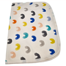 竹纖維三層嬰兒防水隔尿墊, 45 x 30cm, 彩虹, 1件