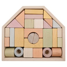 Ed.Inter 日本製職人手工積木 房子積木 小, 32個積木, 1組