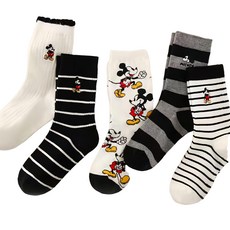 Disney 迪士尼 兒童款 卡通造型短襪5雙組 SM33204
