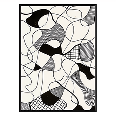 自由狂想曲II 抽象藝術畫, 黑色