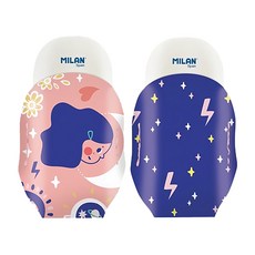MILAN 橢圓橡皮擦 皮套組, 魔法少女 2色, 1組