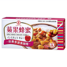 KONG YEN 工研 益壽多咖哩 蘋果蜂蜜, 125g, 1盒
