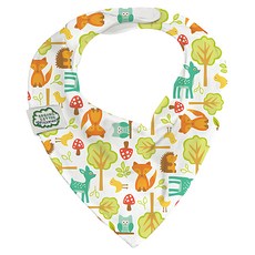 ImseVimse 有機棉領巾型圍兜，搭配透氣防水絨毛層，柔軟舒適，吸水性佳, 歡樂森林, 1件