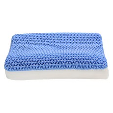 J-bedtime 床寢時光 台灣製TPE零重力抗壓舒眠超透氣果膠記憶枕頭 Q9658, 藍色, 1入