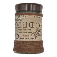 優得 歐風玻璃罐, 美觀 耐用 防潮 玻璃罐身黏貼麻料造型, 600ml, 1罐