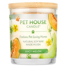 PET HOUSE 室內寵物香氛蠟燭，香甜密瓜，天然大豆蠟，美國製造, 255g, 1罐