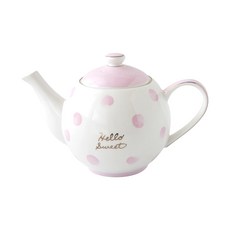 JUSTHOME 英倫骨瓷英式壺 720ml Hello Sweet, 1個, 1件, 粉色