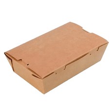 2號牛皮自扣盒, 50入/袋, 食品級牛皮紙+單面PE淋膜, 15.8x10x4.5CM, 50個, 1包