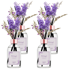 Fancy U 薰衣草滿天星擴香瓶, 200ml, 浪漫薰衣草, 法國原料, 四月棉香, 4瓶