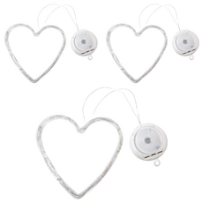 聖誕吸盤燈, 愛心, 1組, 16 x 20cm