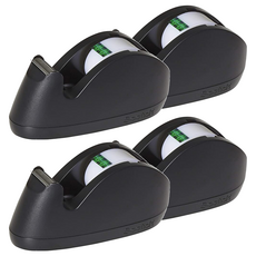 3M Scotch C29巧兔隱形膠帶台 19mmx32.9Mx1卷, 黑色, 4個