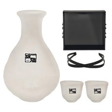 HIROTA GLASS 廣田硝子 吹雪系列 酒器套組, 1組, 提籃 + 壺160ml + 杯40ml 2個