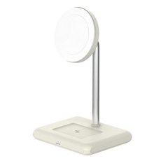 ALLite WQ1 2+1 磁吸無線充電座, 支援MagSafe, iPhone 15W無線快充, 白色, 1個