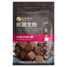 台灣茶人 熊鑽黑糖磚 玫瑰四物飲, 136g, 1袋, 1袋