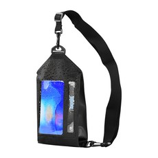Tteoobl 特比樂 IPX8防水可觸屏 運動外送騎行斜背包 T-33C, 深墨黑