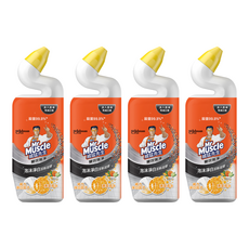 Mr Muscle 威猛先生 泡沫淨白潔廁凝膠 雙效強淨 殺菌99.9%, 750ml, 4瓶