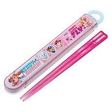 Skater 銀離子兒童筷子含收納盒, 收納盒(195 x 27 x 15mm) + 筷子(165mm), 汪汪隊 粉色, 1組