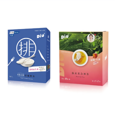 DiU 超纖酵素優格益生菌10g 14包 + 藤黃果洛神茶3.5g 8包, 168g, 1組