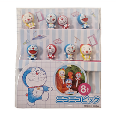 TORUNE 哆啦A夢 食物叉 適用於便當裝飾, 1組, 8入