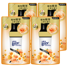 Lenor 蘭諾 衣物芳香豆 甜柔麝香 補充包, 4包, 440ml
