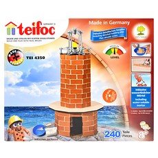teifoc DIY益智磚塊建築玩具 燈塔 德國製造 原裝進口 激發培養兒童創造力與專注能力 240塊 8+, 1組