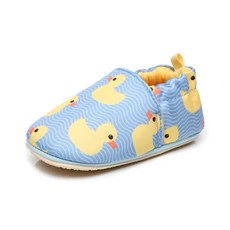 bebehome 歐美手工防滑嬰兒學步鞋, 14cm, 波浪小鴨, 手工製作，柔軟舒適, 1入