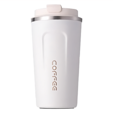 不鏽鋼磨砂真空咖啡杯 壺-02 純潔白(510ml), 1個