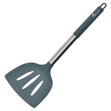 GELLIS 鵲利仕 中式矽膠寬煎鏟, 耐高溫, SUS430不鏽鋼手柄, 防滑結構設計, 1支