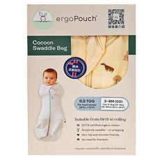 ergoPouch 二合一舒眠包巾 - 有機棉0.2TOG, 3-6個月, 臘腸GO