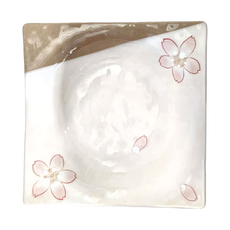 角盛缽 - 日本製 寬22cm 高5.5cm 容量200mL 陶瓷, 赤白橡櫻, 1個