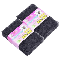 Little Pink Rabbit 粉彩小兔 除焦專用洗鍋布，台灣製造, 12個, 6包