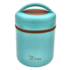 Hi CHEF 掌廚 可樂膳 摩奇多功能陶瓷不鏽鋼燜燒提鍋, 易潔陶瓷內膽 輕松洗滌 清新不留味, 藍色, 1.2L, 1個