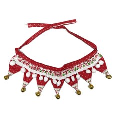 寵物聖誕套裝 頸圈, 1個, 紅頸圈鈴鐺