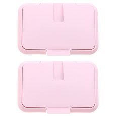 Little Pink Rabbit 濕紙巾專用盒蓋 12入組, 2包, 粉紅色