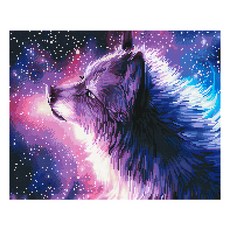 ArtLife 藝術生活 鑽石畫 GJ4545 40 x 50cm 銀狼星, 木色