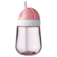 MEPAL MIO 彈跳吸管杯, 100%防漏, 兒童系列, 粉紅, 300ml, 1個