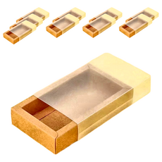 折疊牛皮紙盒，特大 24.5x14x8.5cm，5入, 半透牛皮, 10個