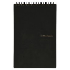 maruman MNEMOSYNE 創意線圈7mm雙欄橫線筆記本 A5 220 x 148mm, 1本, 黑色