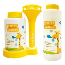 BUBBLOOO 長頸鹿泡泡組, 吹桿 + 補充液260ml, 可愛造型，親子互動，戶外玩具, 1組