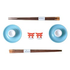 富士山醬油碟 陶瓷木頭材質 台灣製造, 禮品雙入組, 鳥居, 1組