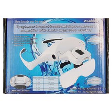 PUSH 普旭 2LED 5鏡片頭戴式放大閱讀燈, 頭戴式/夾耳式可替換, B39, 1台