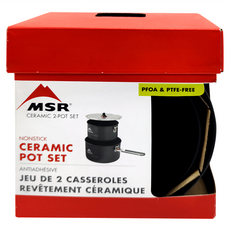 MSR Ceramic 陶瓷硬鋁不沾鍋組 1.5L+2.5L, 黑色 + 銀色, 1組