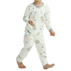 baa baa sheepz 抱抱羊 Goodnight 居家睡衣套裝 竹纖維 (110cm-120cm), 5~6T, White