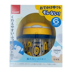 Combi 康貝 LakuMug樂可杯第三階段吸管杯，240ml標準瓶, 快樂森林, 240ml, 1個
