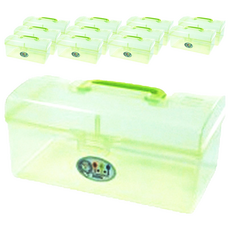 JUSKU 佳斯捷 小旅行家置物箱, 1層, 綠色