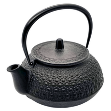 IWACHU 岩鑄 5型急需新龜甲 鑄鐵茶壺 650ml, 黑色, 1個