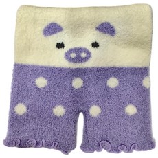 超彈力超保暖親膚舒服高腰肚圍褲 - 小豬 36 x 22 公分, 點點紫