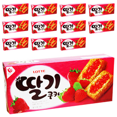 LOTTE 樂天 草莓夾心餅乾，鬆軟酥脆，下午茶的絕佳搭配, 230g, 12盒