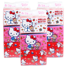 HAYASHI Hello Kitty 印花面紙 迷你型 超細柔雙面印花 可在馬桶中分解, 6包, 3組