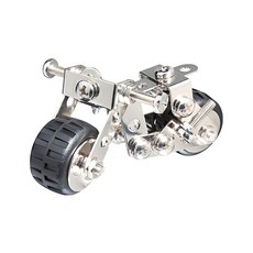 eitech 益智鋼鐵玩具 迷你摩托車C59 德國學校核准最佳組裝教材 激發培養兒童創造力與手動能力, 0.5kg, 銀色, 1個